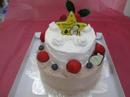 2段のクルスマスケーキ